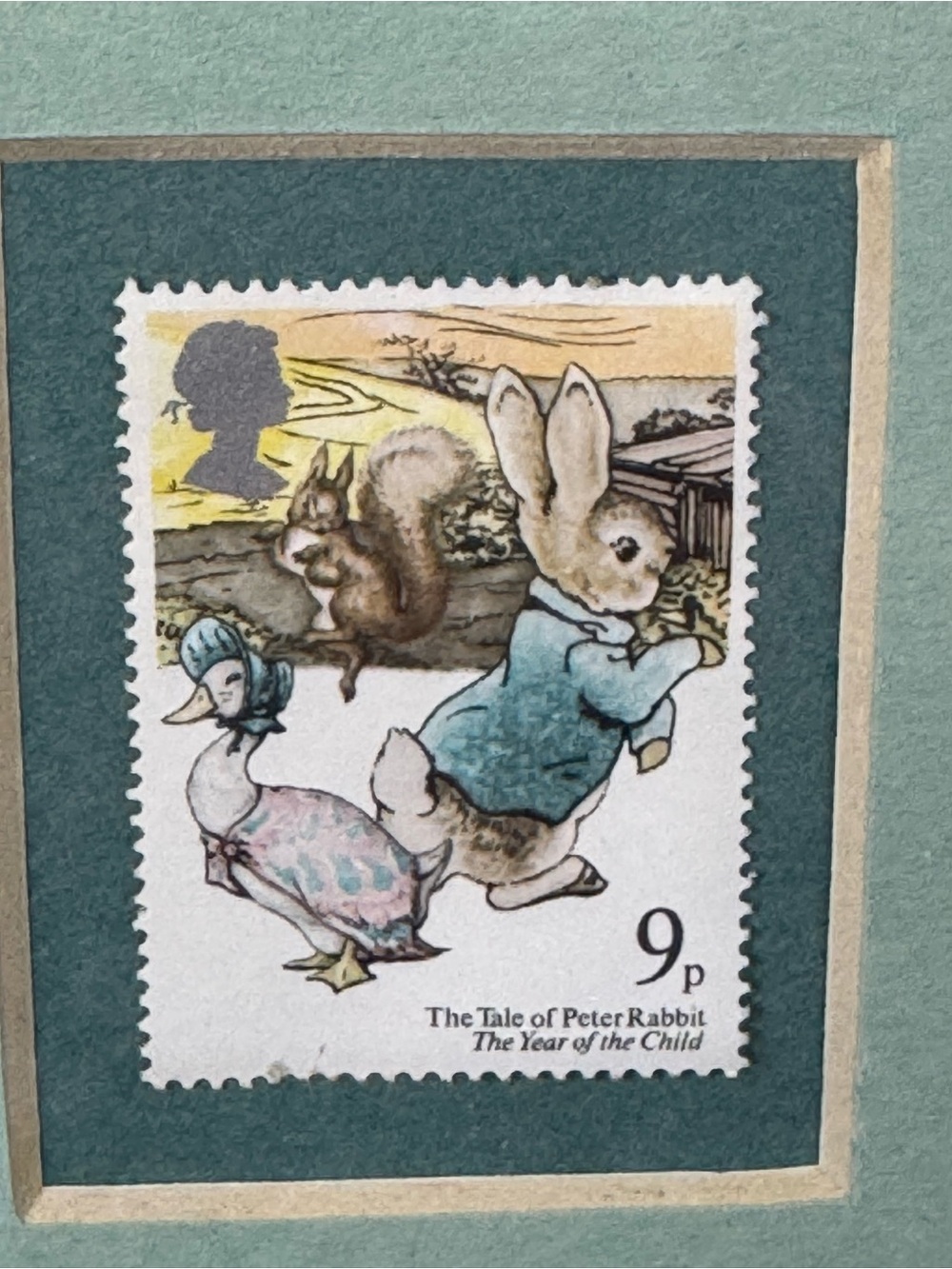 Adorable 1979 Custom Framed Literary British Stamps Nursery Decor Unisex - Picture 6 of 10